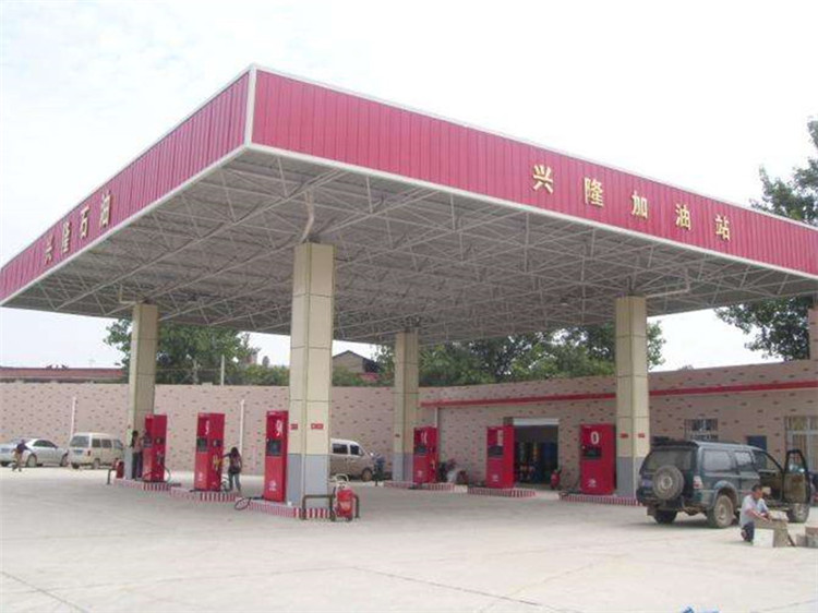 娄底加油站钢结构网架案例9